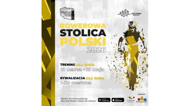 Plakat zapowiadający trening w ramach Rowerowej Stolicy Polski 2026